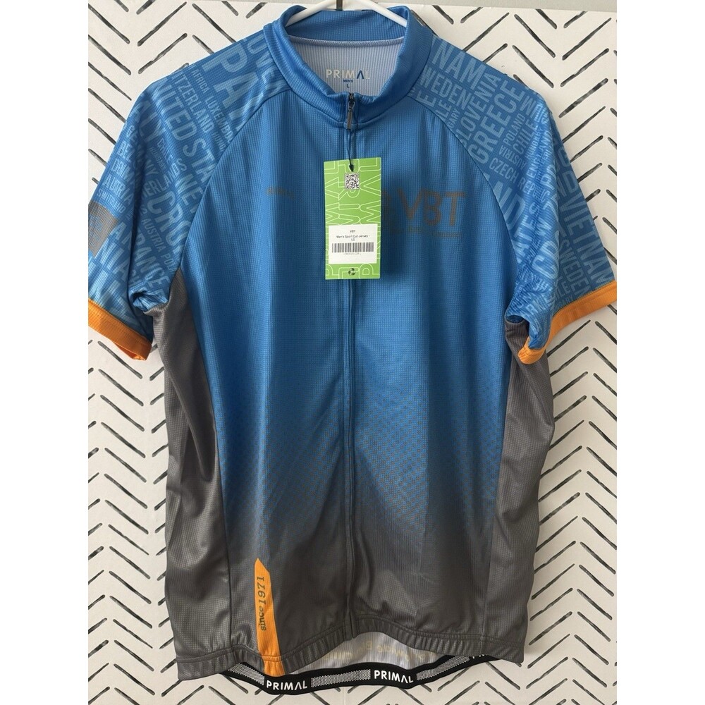 NEW Primal‎ Cycling VBT Men's Sport Cut Jersey Size Large